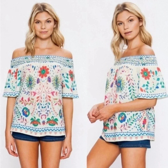 Flying Tomato Women’s Off The Shoulder Blouse - Picture 1 of 7